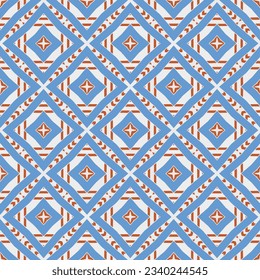 Geometrisches Ornament im ethnischen Stil.Nahtloses Muster mit abstrakten Formen.Wiederholtes Design für Mode, Textildesign, auf Tapete, Wickelpapier, Stoffe und Wohnungsdekor.