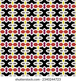 Geometric ornament in ethnic style.Seamless pattern with abstract  shapes.Repeat design for fashion, textile design,  on wall paper, wrapping paper, fabrics and home decor.