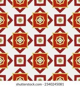 Geometric ornament in ethnic style.Seamless pattern with abstract  shapes.Repeat design for fashion, textile design,  on wall paper, wrapping paper, fabrics and home decor.