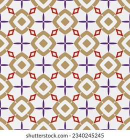 Geometric ornament in ethnic style.Seamless pattern with abstract  shapes.Repeat design for fashion, textile design,  on wall paper, wrapping paper, fabrics and home decor.