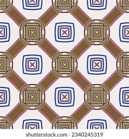Geometric ornament in ethnic style.Seamless pattern with abstract  shapes.Repeat design for fashion, textile design,  on wall paper, wrapping paper, fabrics and home decor.