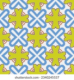 Geometric ornament in ethnic style.Seamless pattern with abstract  shapes.Repeat design for fashion, textile design,  on wall paper, wrapping paper, fabrics and home decor.