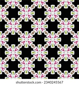 Geometric ornament in ethnic style.Seamless pattern with abstract  shapes.Repeat design for fashion, textile design,  on wall paper, wrapping paper, fabrics and home decor.