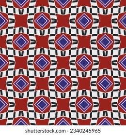 Geometric ornament in ethnic style.Seamless pattern with abstract  shapes.Repeat design for fashion, textile design,  on wall paper, wrapping paper, fabrics and home decor.