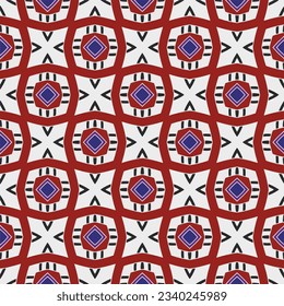 Geometric ornament in ethnic style.Seamless pattern with abstract  shapes.Repeat design for fashion, textile design,  on wall paper, wrapping paper, fabrics and home decor.