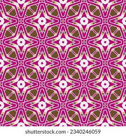 Geometric ornament in ethnic style.Seamless pattern with abstract  shapes.Repeat design for fashion, textile design,  on wall paper, wrapping paper, fabrics and home decor.