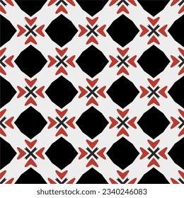 Geometric ornament in ethnic style.Seamless pattern with abstract  shapes.Repeat design for fashion, textile design,  on wall paper, wrapping paper, fabrics and home decor.