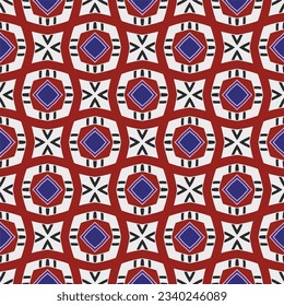 Ornamento geométrico de estilo étnico.Patrón sin foco con formas abstractas.Diseño repetido para moda, diseño textil, papel de pared, papel envolvente, tejidos y decoración doméstica.