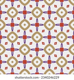Geometric ornament in ethnic style.Seamless pattern with abstract  shapes.Repeat design for fashion, textile design,  on wall paper, wrapping paper, fabrics and home decor.