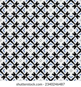 Geometric ornament in ethnic style.Seamless pattern with abstract  shapes.Repeat design for fashion, textile design,  on wall paper, wrapping paper, fabrics and home decor.
