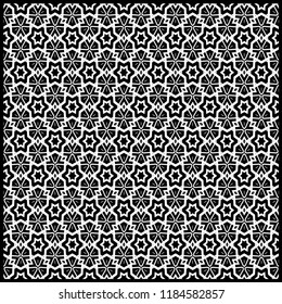 Geometric ornament with frame, border. Art-deco background. Bandanna, shawl, scarf, tablecloth design