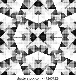 geometric ornament Halftone vector illustration background. EPS 10
