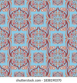 Geometric ornament, kaleidoscope pattern. Kaleidoscope seamless pattern. Decorative ornaments. Geometric design elements. Abstract vector flowers and circles.