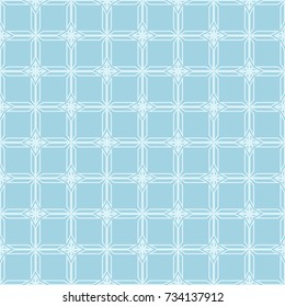 Geometric ornament. Light blue seamless pattern for web, textile and wallpapers