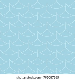 Geometric ornament. Light blue seamless pattern for web, textile and wallpapers