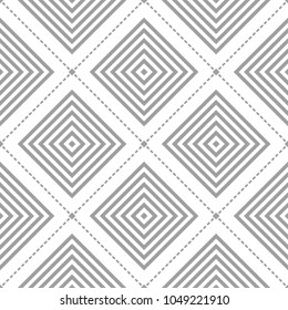 Geometric ornament. Light gray seamless pattern for web, textile and wallpapers