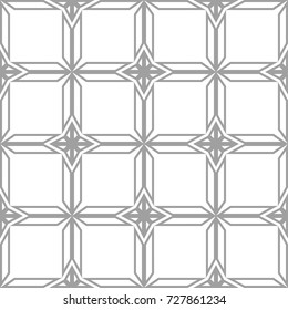 Geometric ornament. Light gray seamless pattern for web, textile and wallpapers