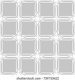 Geometric ornament. Light gray seamless pattern for web, textile and wallpapers