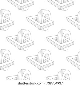 Geometric ornament. Light gray seamless pattern for web, textile and wallpapers