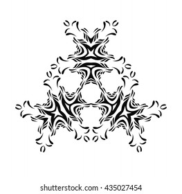 Geometric ornament made in vector. Oriental pattern, vector illustration. Black mandala.