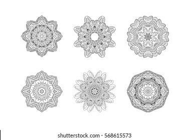 Geometric ornament made in vector. Oriental pattern, vector illustration. Black mandala.