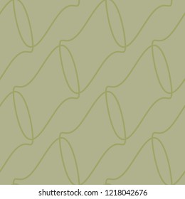 Geometric ornament. Olive green seamless pattern for web, textile and wallpapers