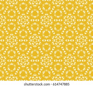 geometric ornament on color background. Seamless vector illustration. For interior design, wallpaper, greeting card, fabric print, scrapbooking