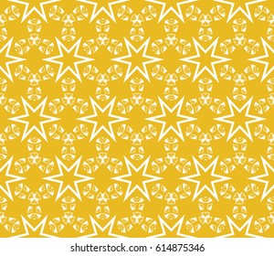 geometric ornament on color background. Seamless vector illustration. For interior design, wallpaper, greeting card, fabric print, scrapbooking
