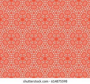 geometric ornament on color background. Seamless vector illustration. For interior design, wallpaper, greeting card, fabric print, scrapbooking