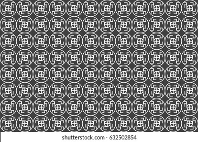 geometric ornament on color background. Seamless vector illustration. For interior design, wallpaper