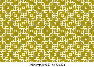 geometric ornament on color background. Seamless vector illustration. For interior design, wallpaper