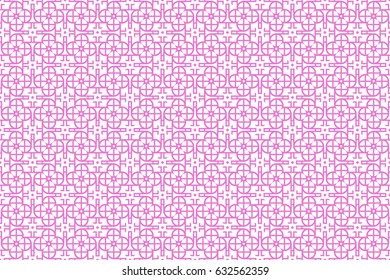 geometric ornament on color background. Seamless vector illustration. For interior design, wallpaper