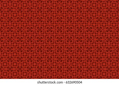 geometric ornament on color background. Seamless vector illustration. For interior design, wallpaper