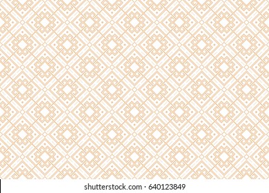 geometric ornament on color background. Seamless vector illustration. For interior design, wallpaper