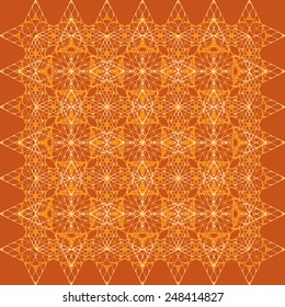 geometric ornament from orange diamonds