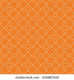 Geometric ornament. Orange and white seamless pattern for web, textile and wallpapers
