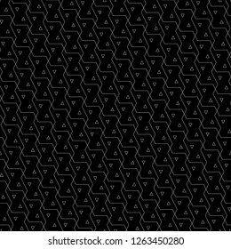 Geometric ornament. Polygons, triangles backdrop. Figures wallpaper. Geometric shapes background. Linear motif. Digital paper, textile print, web design, abstract. Seamless pattern. Vector artwork