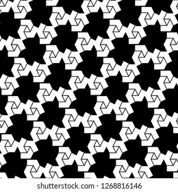 Geometric ornament. Polygons, triangles background. Geometrical wallpaper. Digital paper, textile print, web design, abstract backdrop. Seamless pattern. Vector.