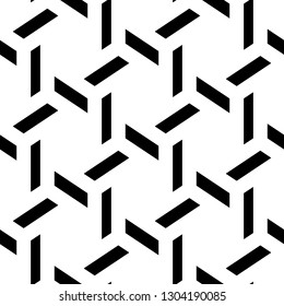Geometric ornament. Polygons wallpaper. Blocks backdrop. Parallelograms motif. Digital paper, textile print, web design, abstract.Quadrangles background. Seamless pattern. Vector artwork.