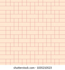 Geometric ornament. Red and beige seamless pattern for web, textile and wallpapers