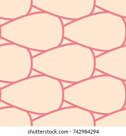 Geometric ornament. Red and beige seamless pattern for web, textile and wallpapers