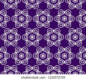 geometric ornament. seamless art-deco pattern. Color vector illustration. for design, wallpaper, invitation. Purple, silver color
