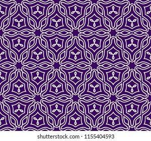 geometric ornament. seamless art-deco pattern. Color vector illustration. for design, wallpaper, invitation. Purple, silver color