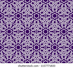 geometric ornament. seamless art-deco pattern. Color vector illustration. for design, wallpaper, invitation. Purple, silver color