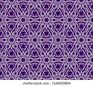 geometric ornament. seamless art-deco pattern. Color vector illustration. for design, wallpaper, invitation. Purple, silver color