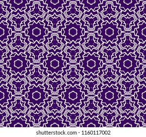 geometric ornament. seamless art-deco pattern. Color vector illustration. for design, wallpaper, invitation. Purple, silver color