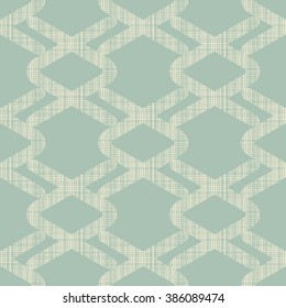 Geometric ornament seamless interweaving of fibres-vector illustration. Fabric structure, horizontal and vertical lines. The lattice weave.
