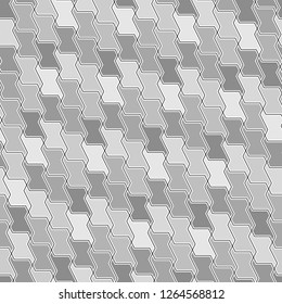 Geometric ornament. Seamless pattern. Geometrical shapes motif. Figures wallpaper. Polygons backdrop. Blocks background. Digital paper, textile print, web design, abstract. Vector artwork.