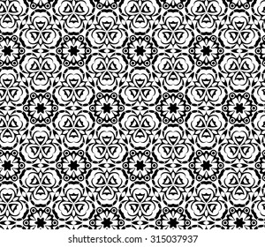 Geometric ornament. Seamless pattern. Isolated on white background. Stock vector image