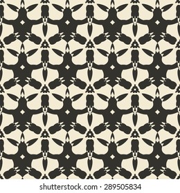 Geometric ornament seamless pattern.  Monochrome design template seamless background. Round, polygonal and grunge motif endless texture. Editable and color ready.